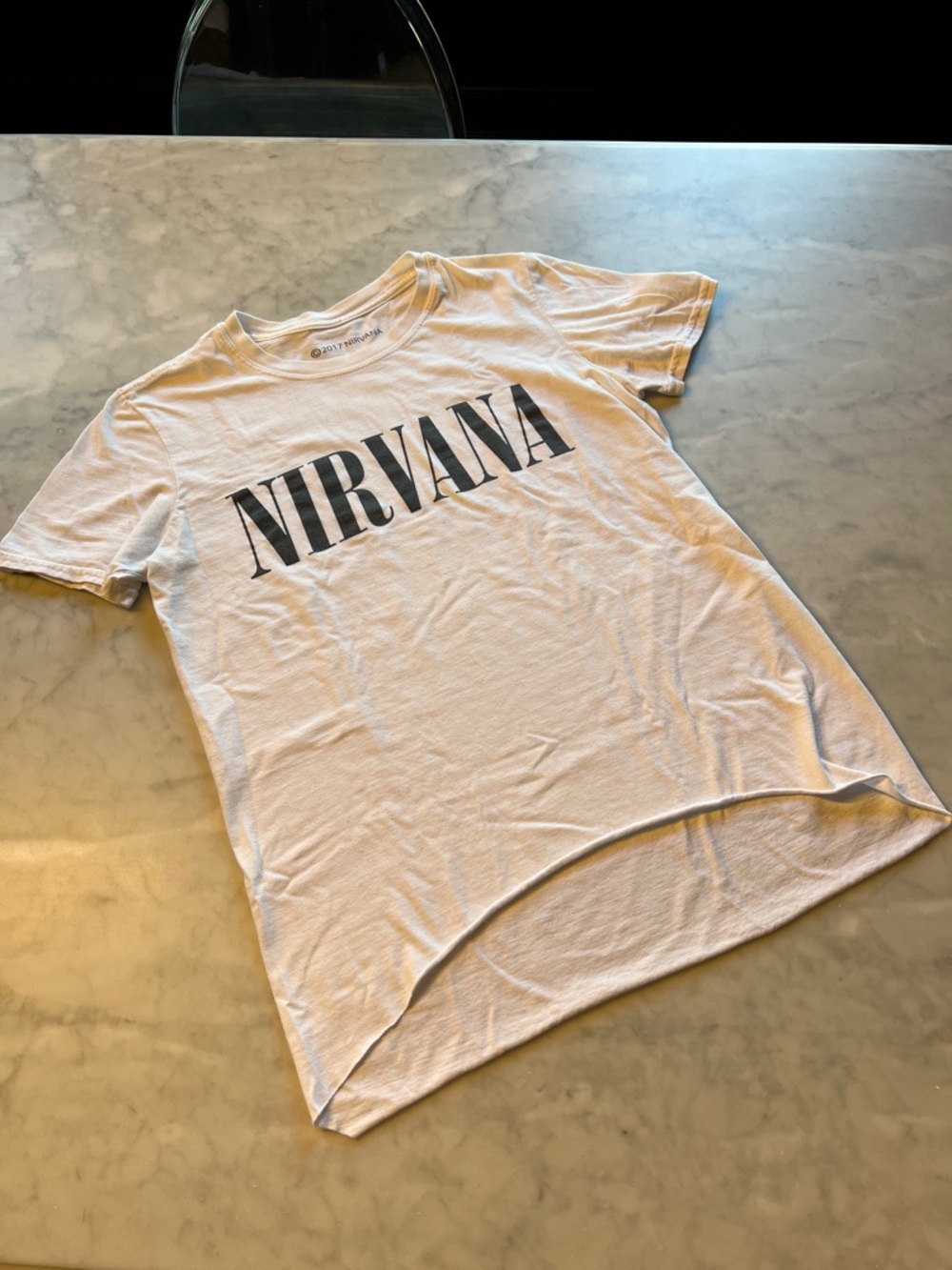 NIRVANA Tshirt. A closet staple. Womens small. Hi lo hem